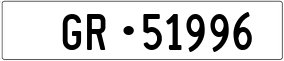 Trailer License Plate